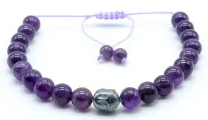 Bracelet Ajustable en Améthyste - Perles 8mm La Casa Del José