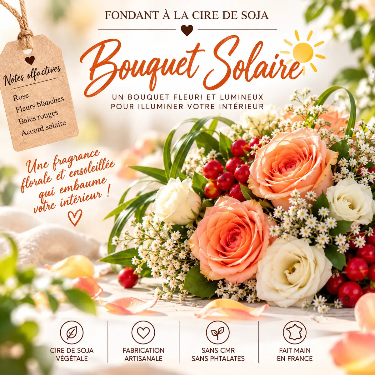 Fondants Parfumés Bouquet Solaire à la Cire de Soja La Casa Del José