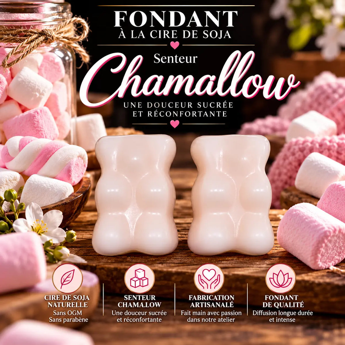 Fondant parfumé Chamallow en cire de soja La Casa Del José
