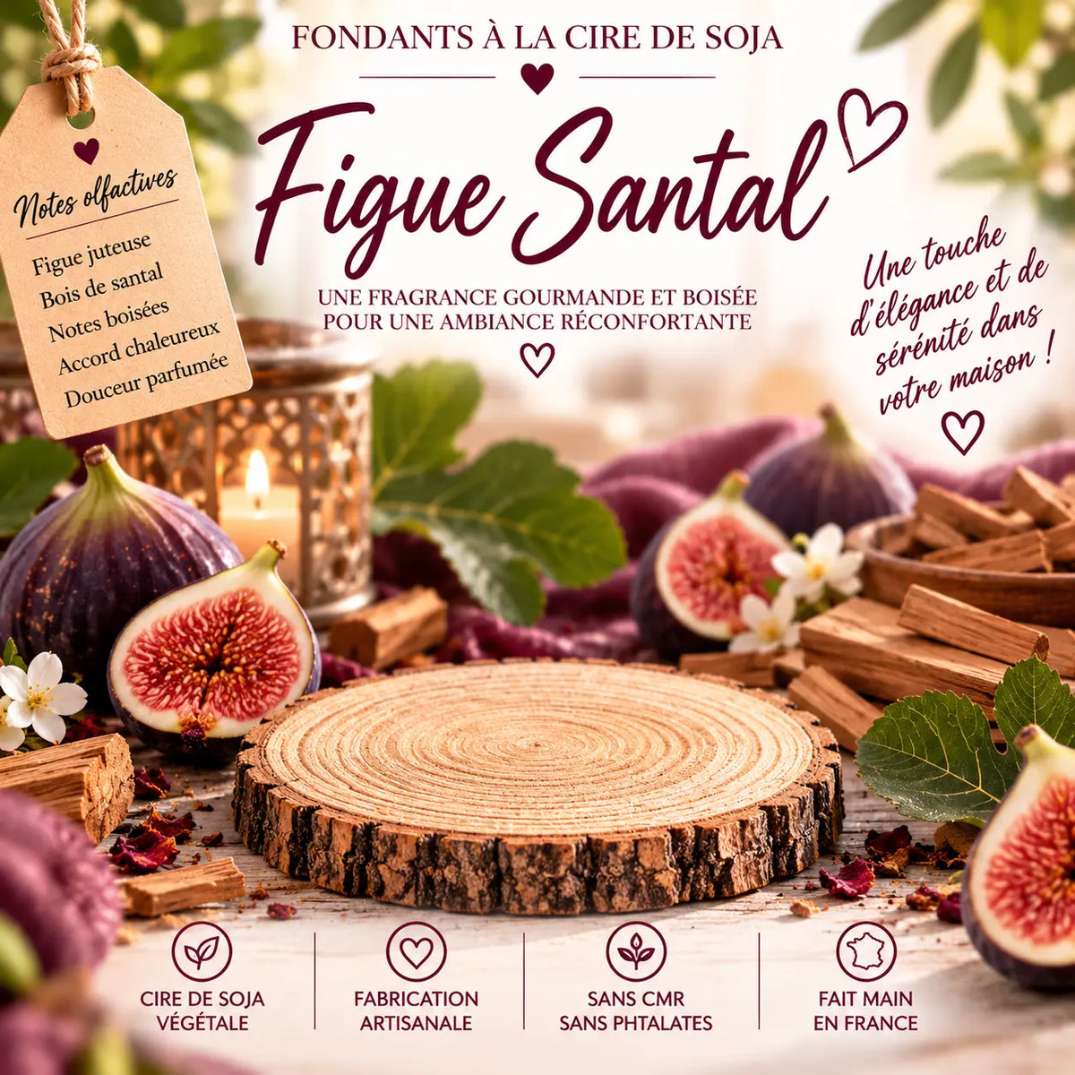 Fondants Parfumés Figue & Santal à la Cire de Soja La Casa Del José