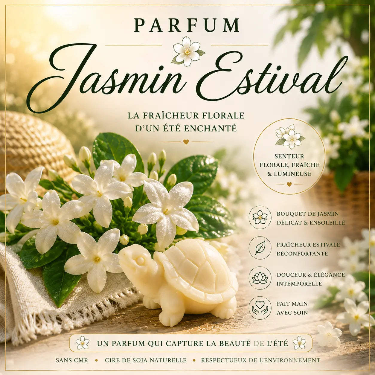 Fondants Parfumés Jasmin Cire de Soja La Casa Del José