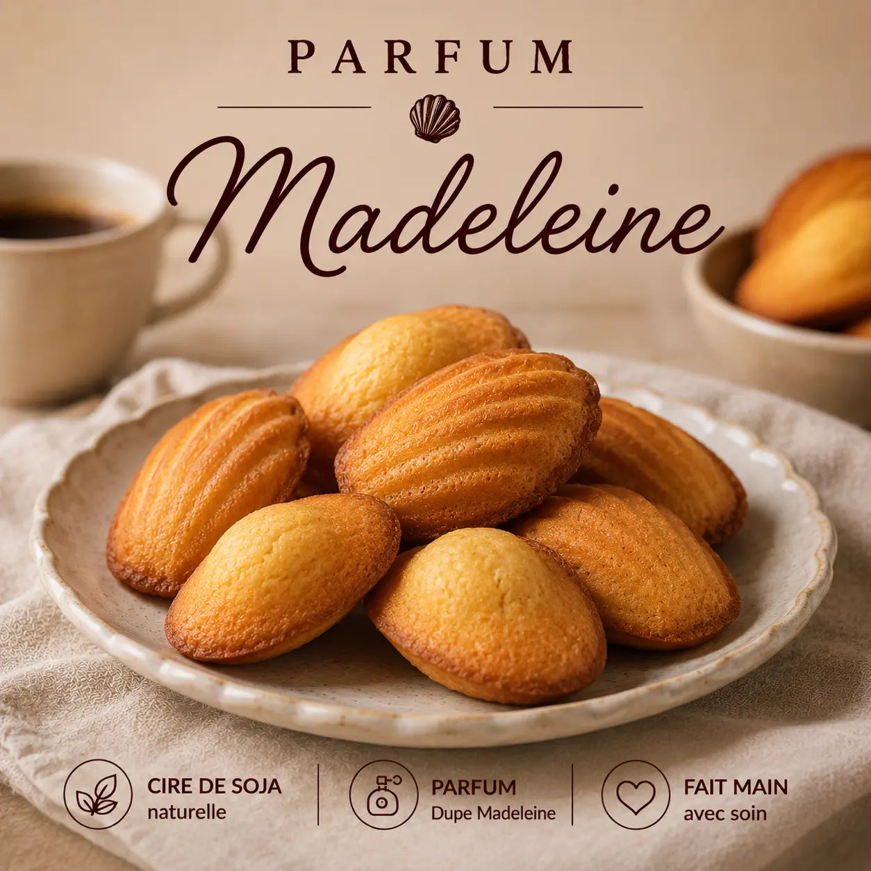 Fondants parfumés Madeleine à la cire de soja