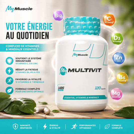 My Multivit MyMuscle (120 gélules) – complexe multivitaminé complet pour énergie, immunité et bien-être La Casa Del José
