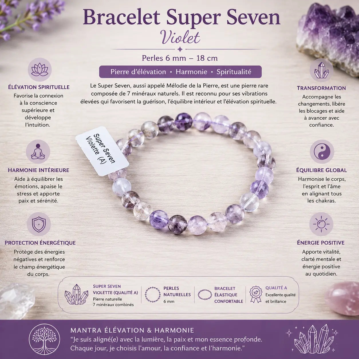 super seven violet, equilibre et harmonie
