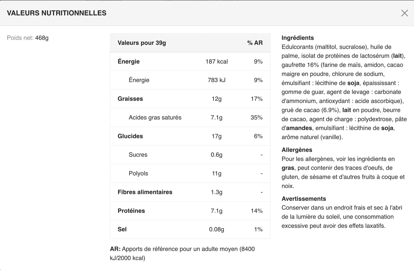 Nutramino Protein Wafer Vanille – Gaufrette protéinée 21 g de protéines Nutramino
