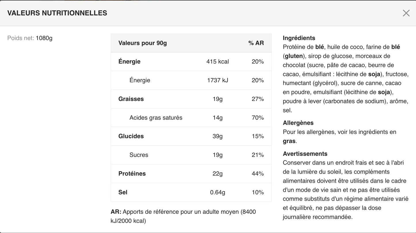 Cookie protéiné végétalien Weider Double Choco – 22 g de protéines, sans œuf, sans lait, sans huile de palme weider