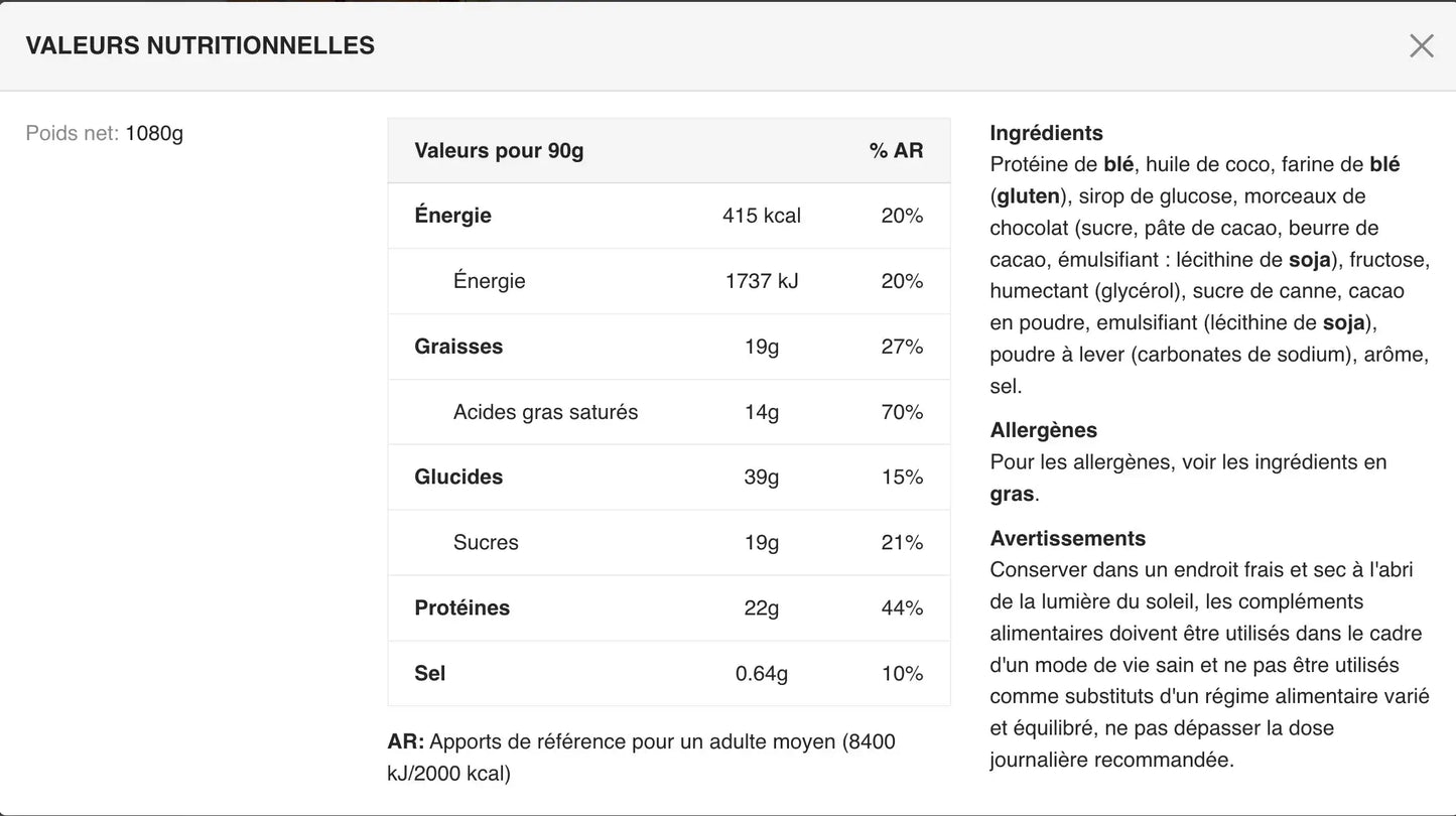 Cookie protéiné végétalien Weider Double Choco – 22 g de protéines, sans œuf, sans lait, sans huile de palme weider
