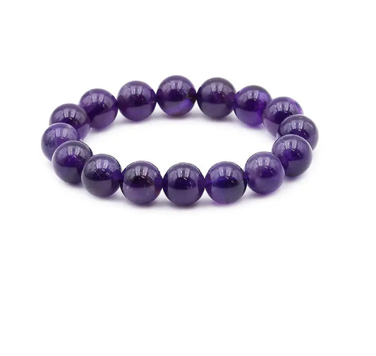 💜 Bracelet Prestige – Améthyste d'Uruguay A+ (08mm)