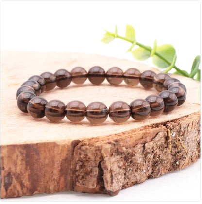 🌫️ Bracelet "Ancrage & Lucidité" – Cristal de Roche Fumé AA ou A La Casa Del José