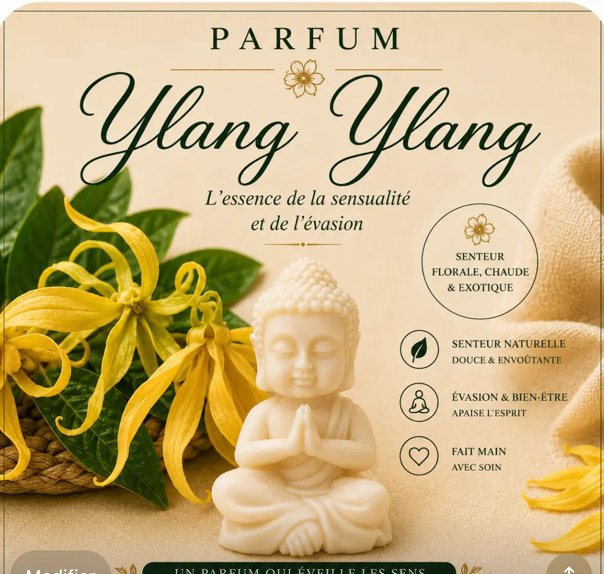 Fondants parfumés Ylang-Ylang à la cire de soja