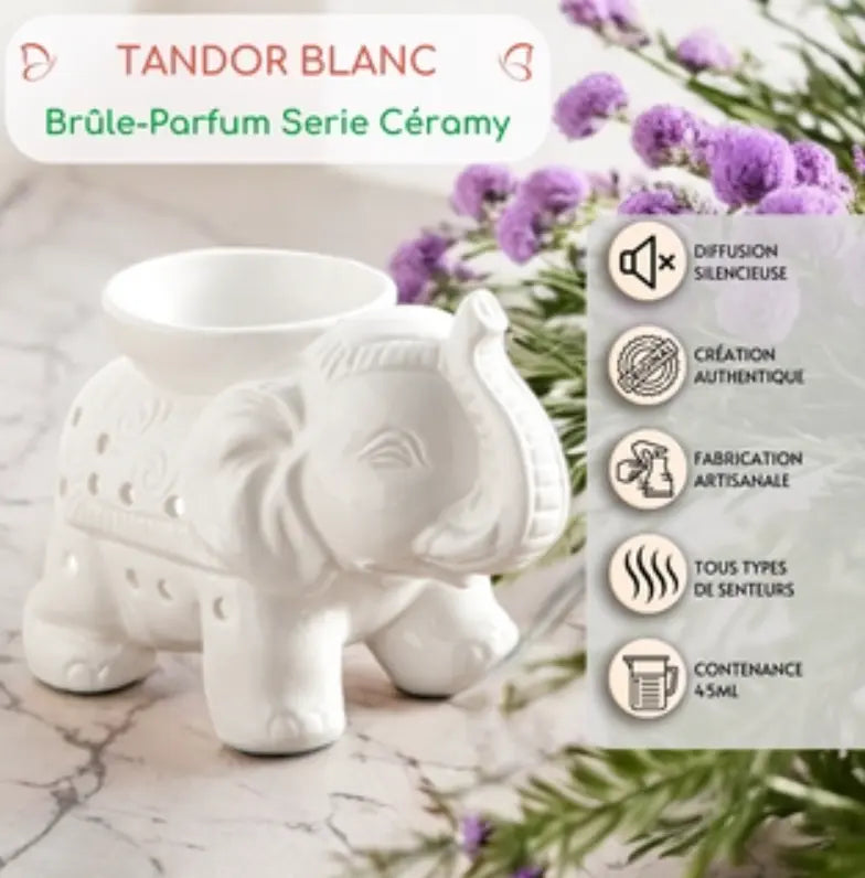 Brûle parfum - Tandor Gris ou Blanc Bruleur