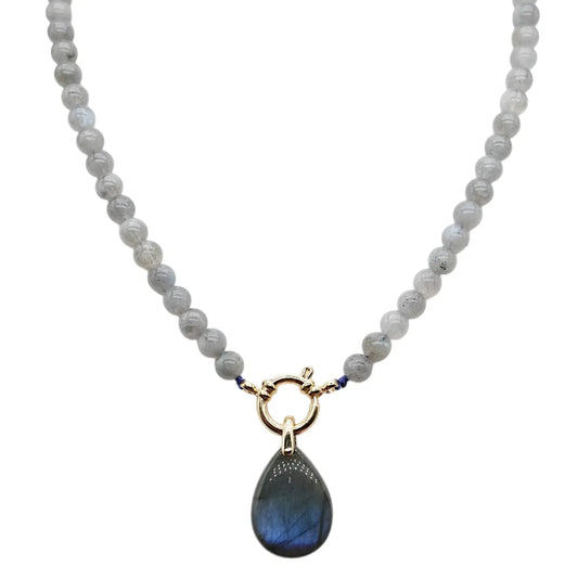 Collier "Éclat Boréal" en Labradorite de Madagascar La Casa Del José