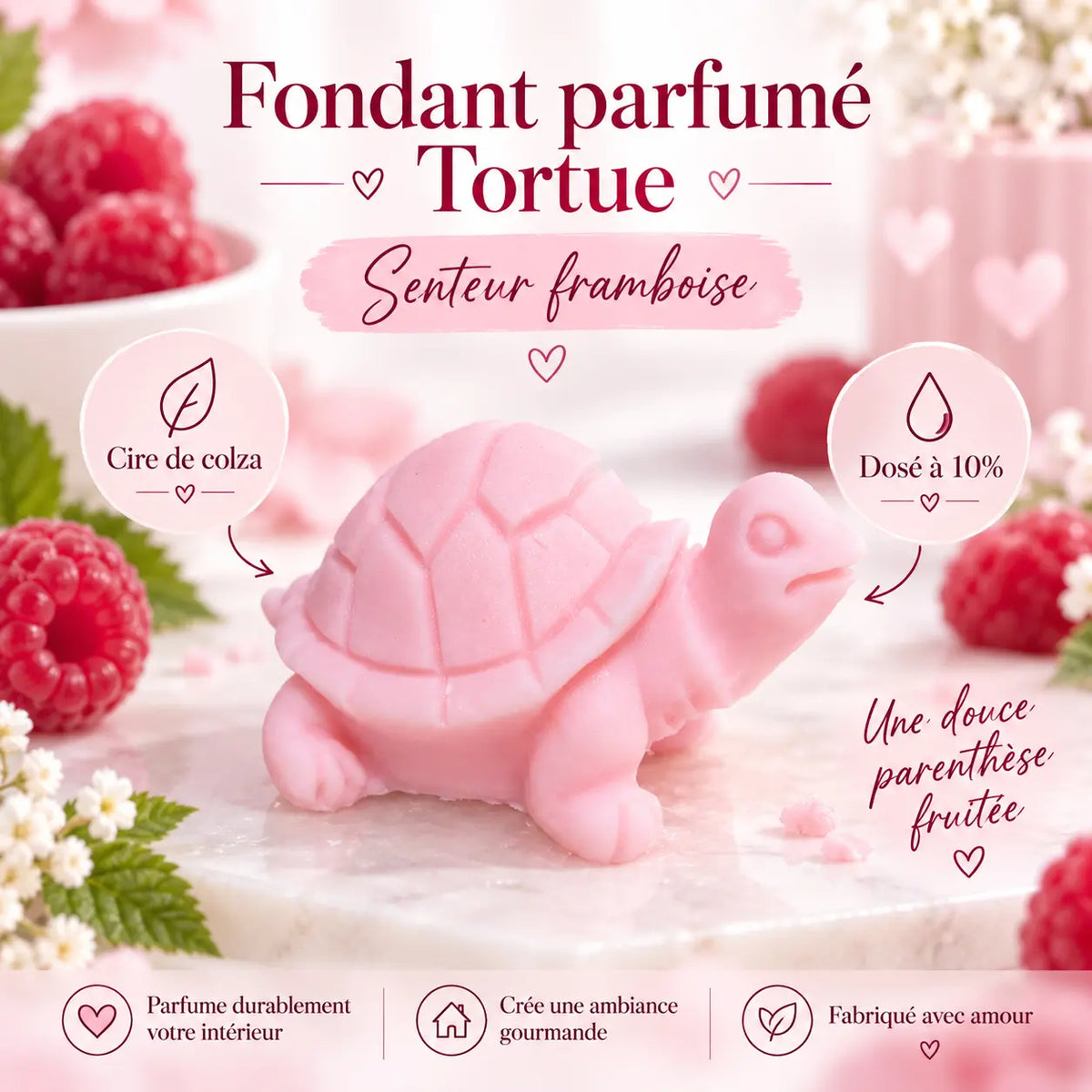 Fondants Parfumés Framboise à la Cire de Soja La Casa Del José