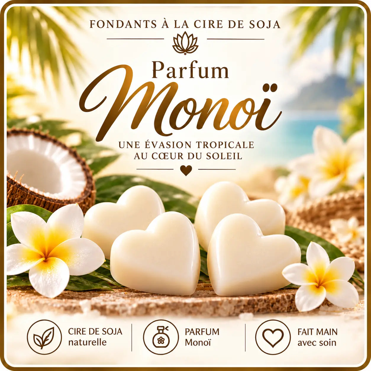 Fondants Parfumés Monoï à la Cire de Soja La Casa Del José