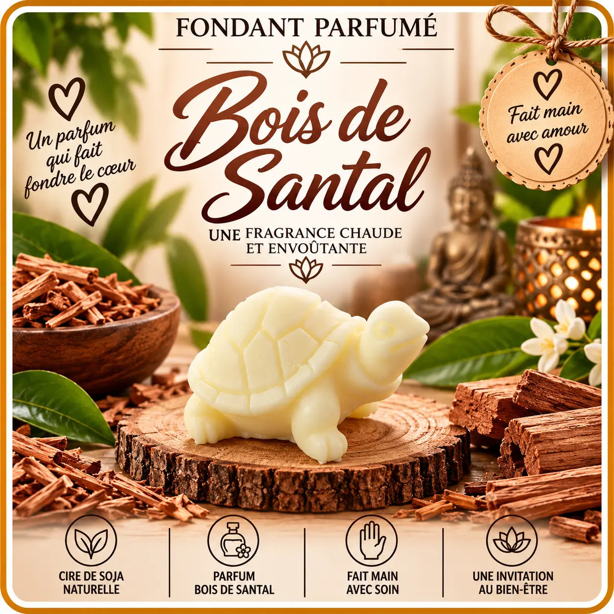 Fondants Parfumés Bois de Santal à la Cire de Soja La Casa Del José