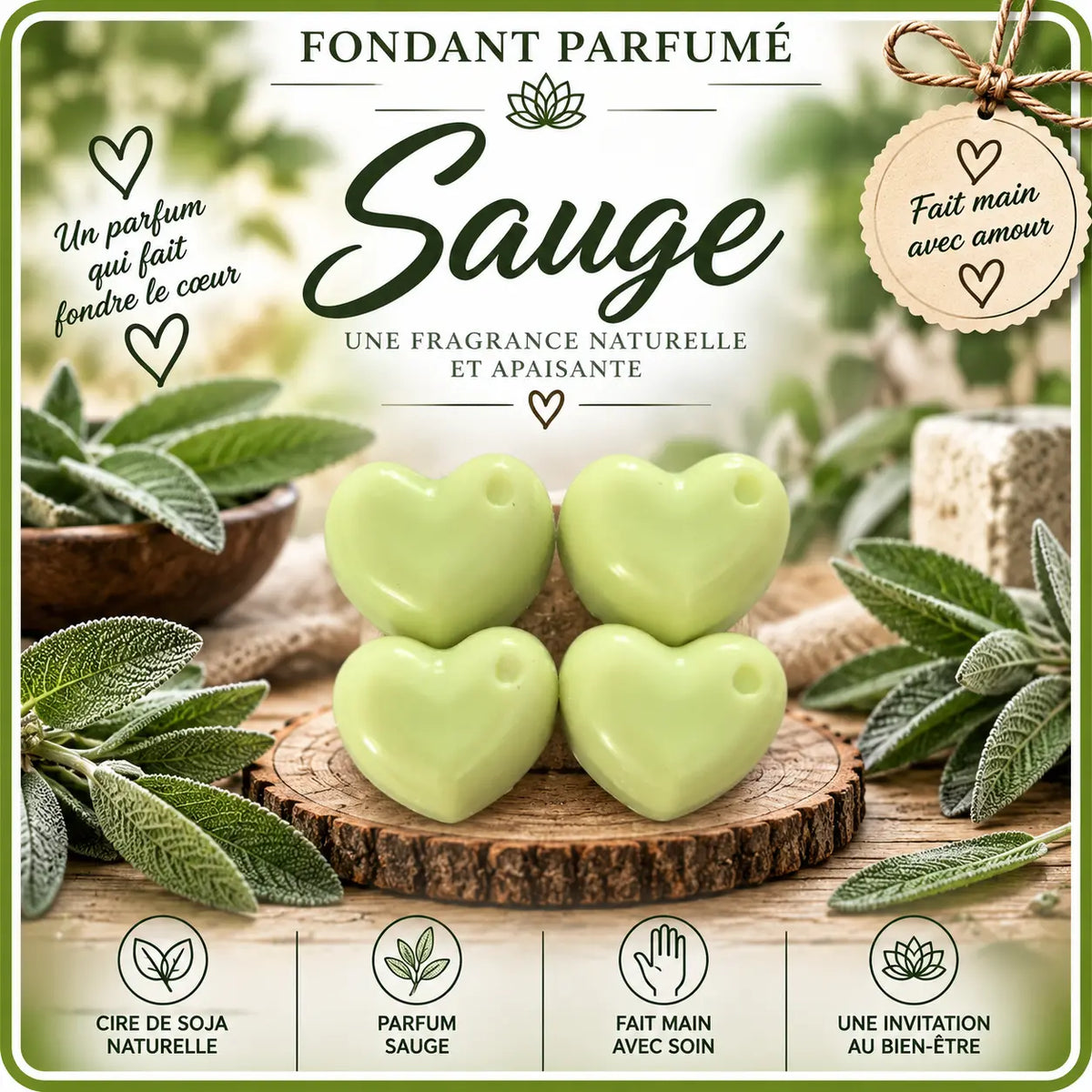 Fondants Parfumés Sauge à la Cire de Soja La Casa Del José