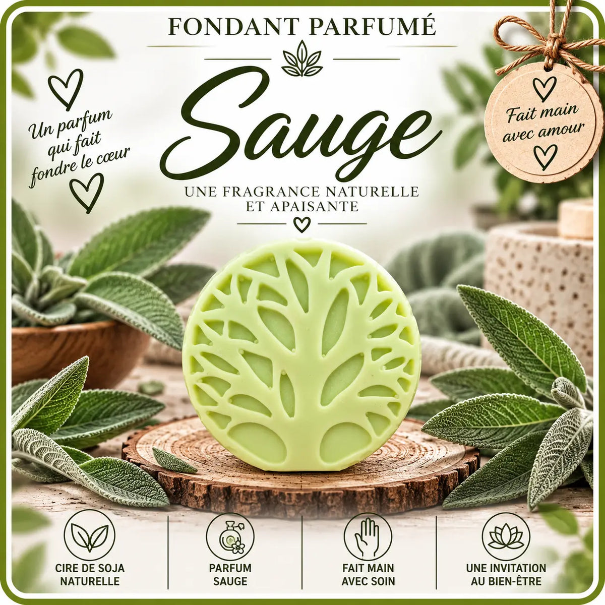 Fondants Parfumés Sauge à la Cire de Soja La Casa Del José