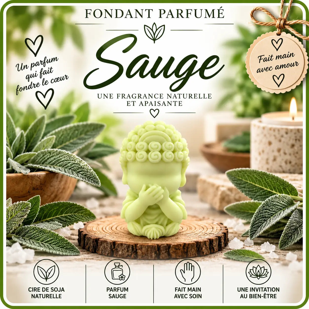 Fondants Parfumés Sauge à la Cire de Soja La Casa Del José