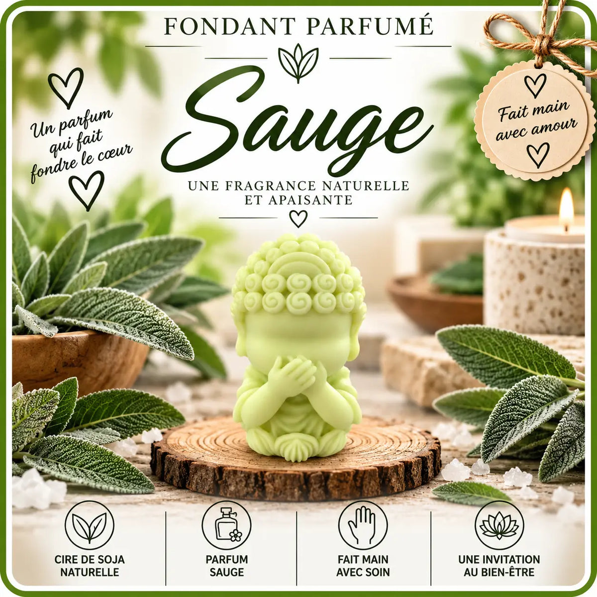 Fondants Parfumés Sauge à la Cire de Soja La Casa Del José