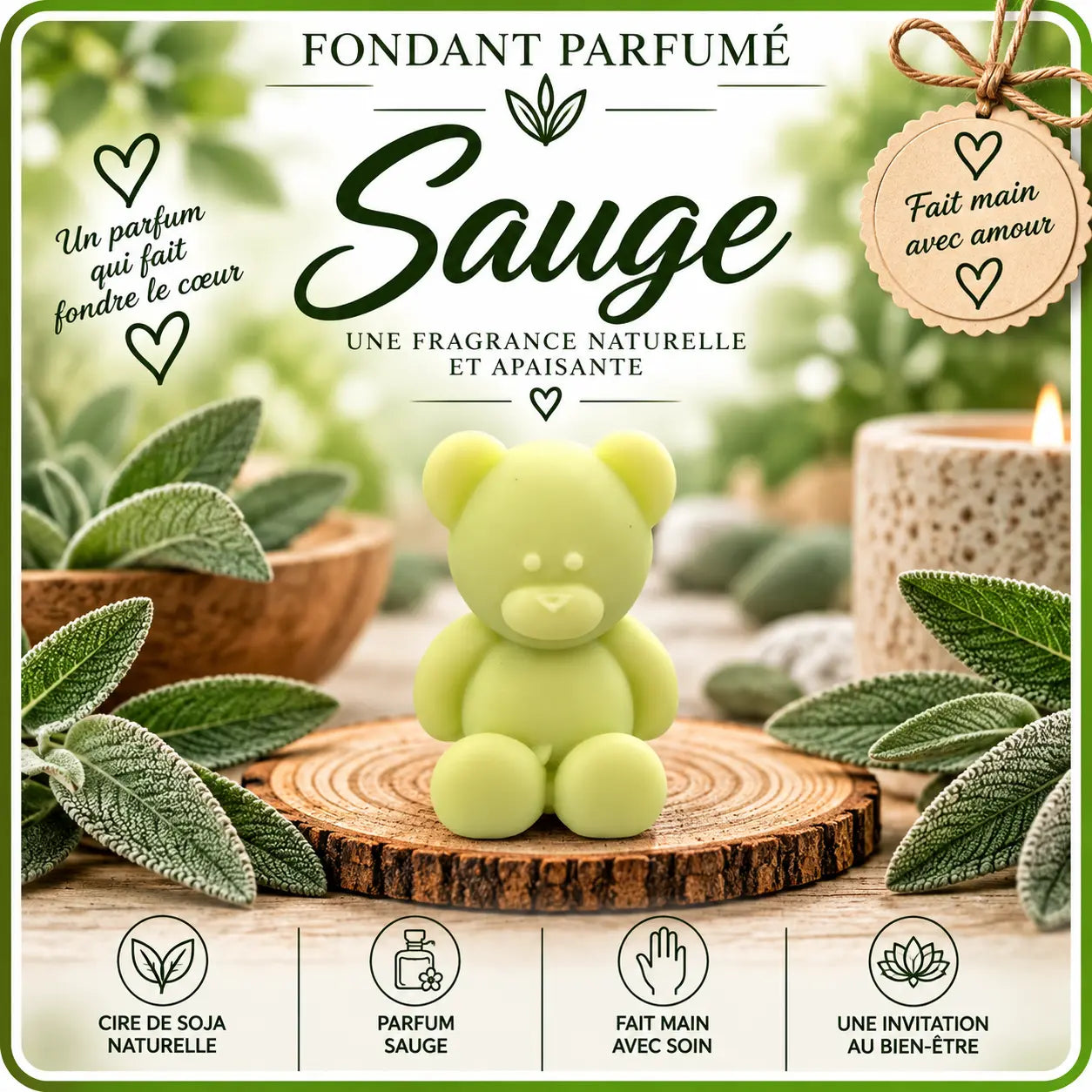 Fondants Parfumés Sauge à la Cire de Soja La Casa Del José