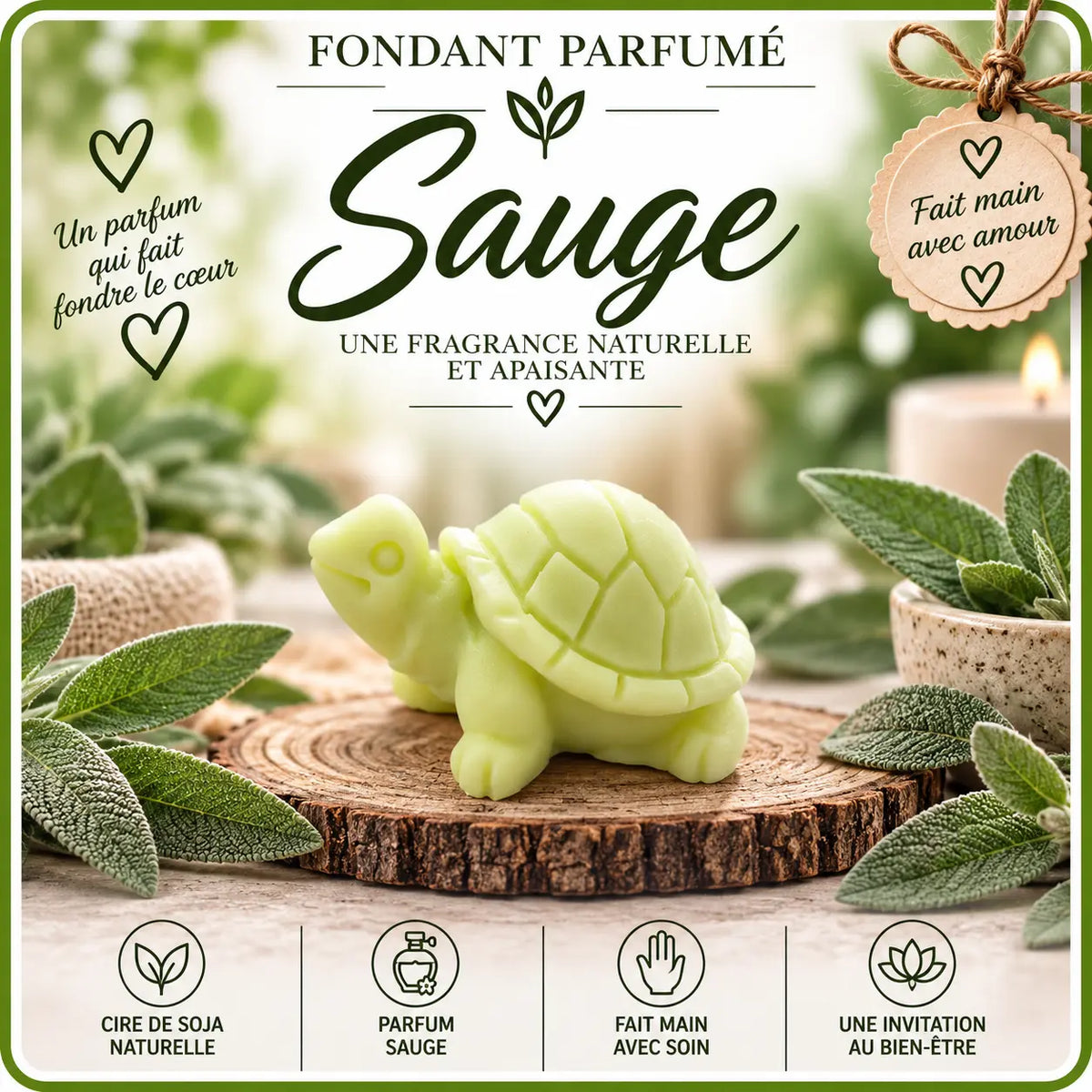 Fondants Parfumés Sauge à la Cire de Soja La Casa Del José