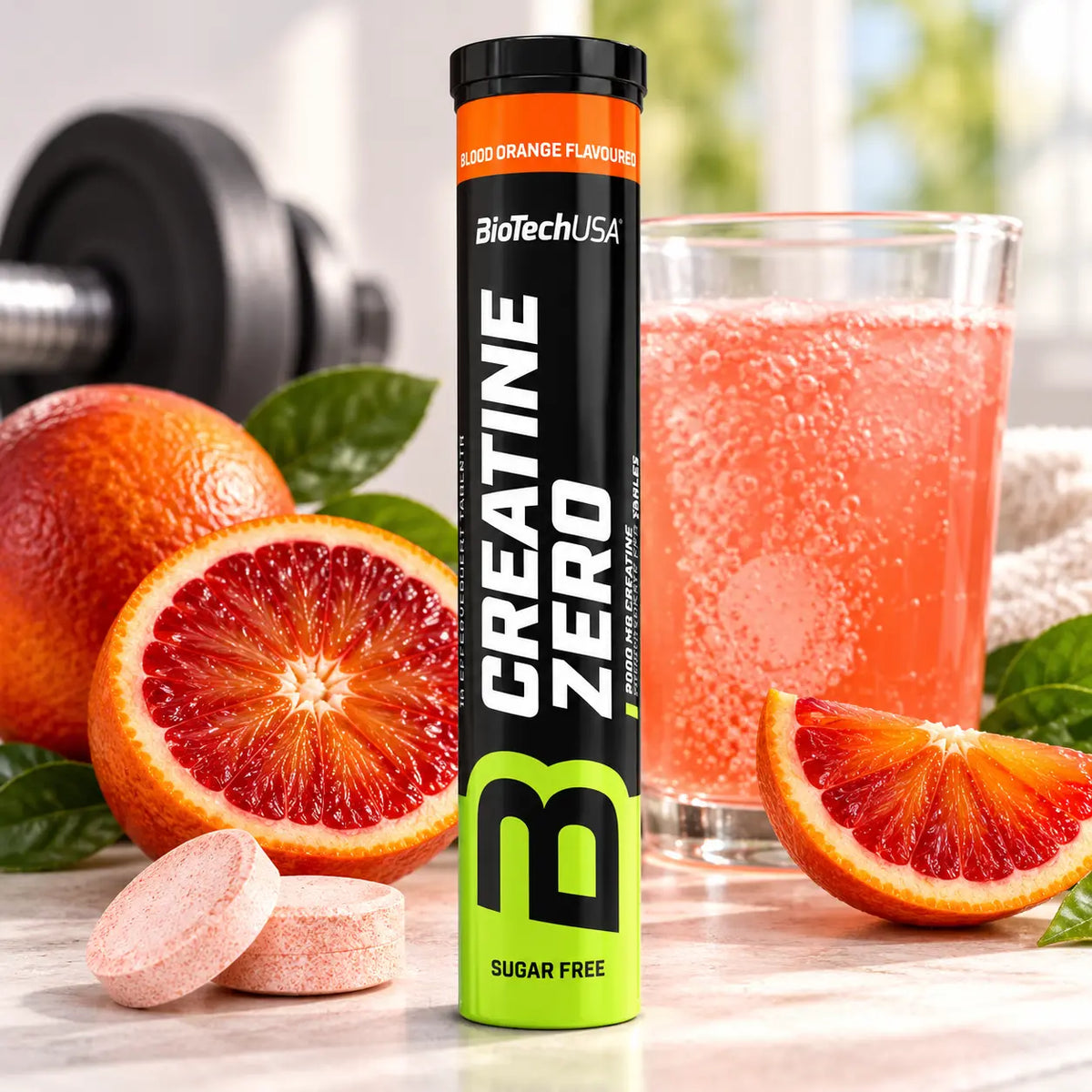 Tube de créatine effervescente BioTechUSA 18 comprimés, 72 g, complément alimentaire à la créatine monohydrate