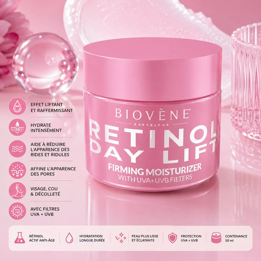 Crème raffermissante au rétinol Biovène Barcelona 50 ml pour visage cou et décolleté