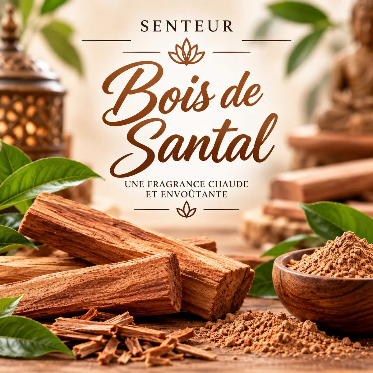 Fondants parfumés Bois de Santal en cire de soja artisanaux plusieurs modèles