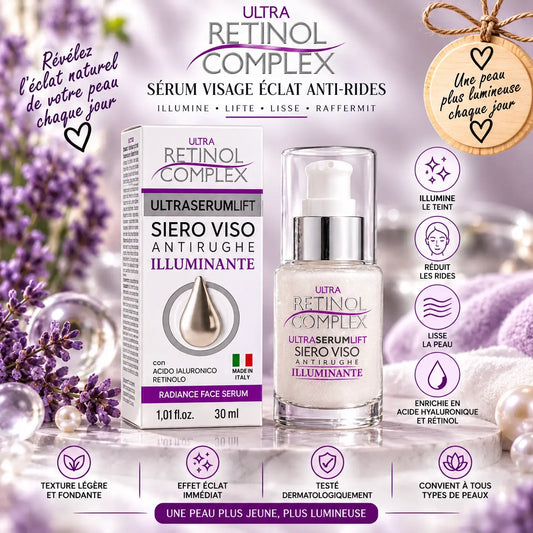Sérum visage anti-rides Retinol Complex 30 ml au rétinol et acide hyaluronique