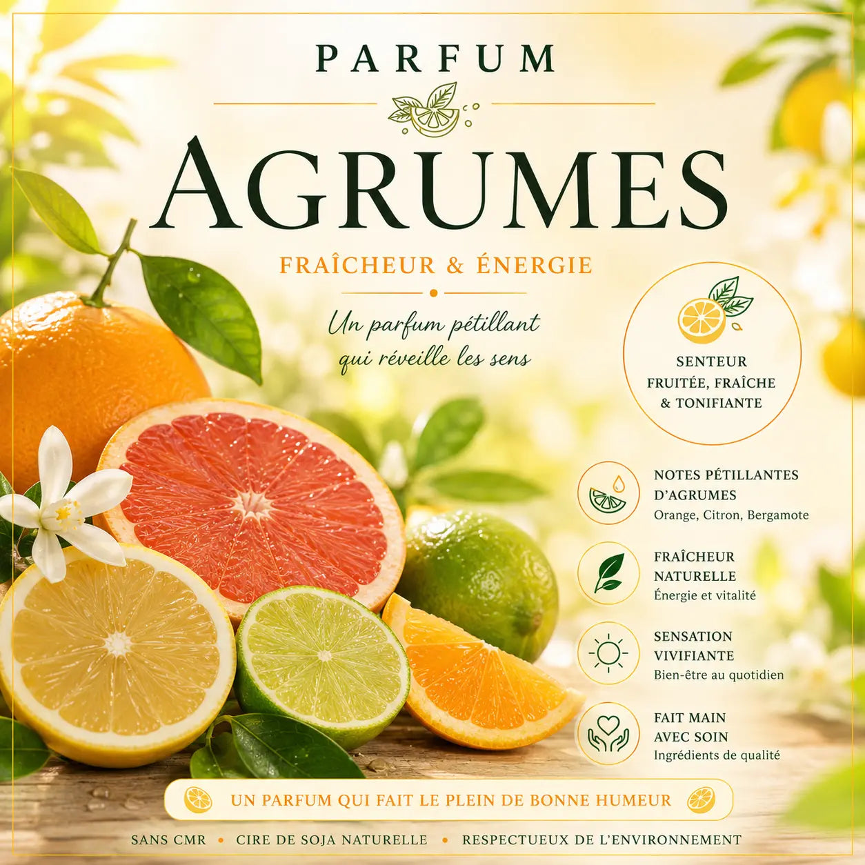 Fondants Parfumés Agrumes à la Cire de Soja La Casa Del José