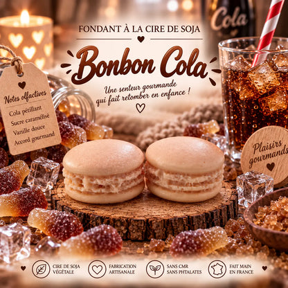 Fondants parfumés Bonbon Cola en cire de soja artisanaux plusieurs modèles