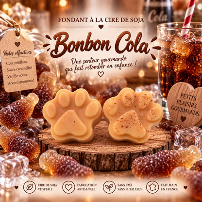 Fondants parfumés Bonbon Cola en cire de soja artisanaux plusieurs modèles