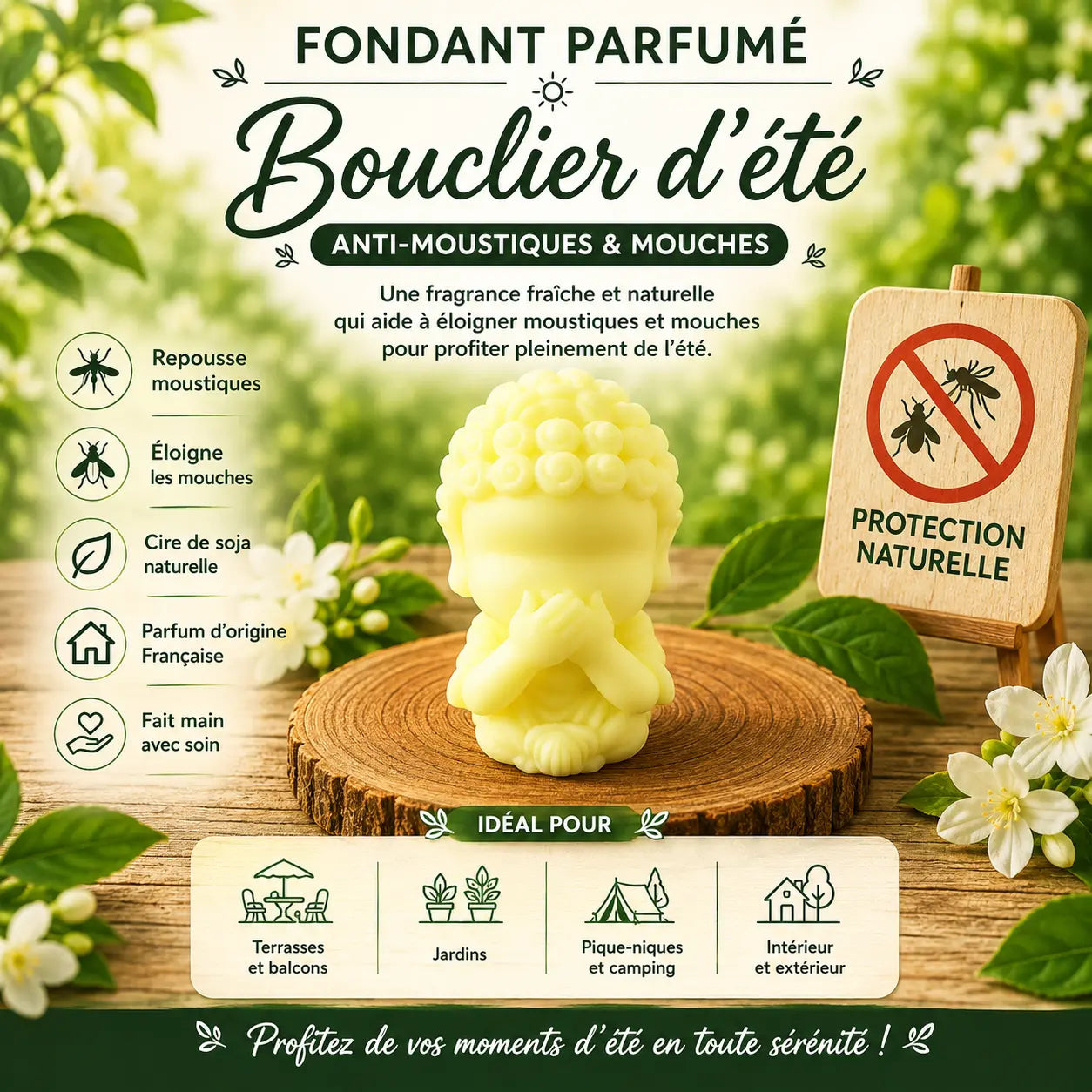 Fondant Parfumé Bouclier d’Été Anti-Moustique La Casa Del José