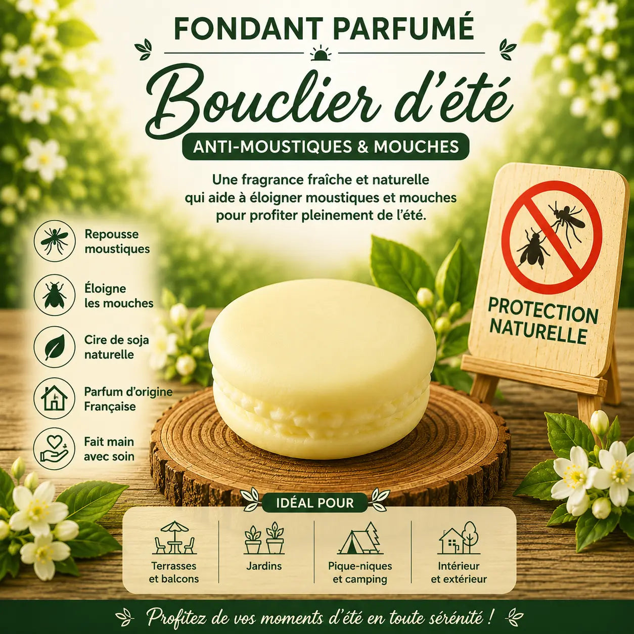 Fondant Parfumé Bouclier d’Été Anti-Moustique La Casa Del José