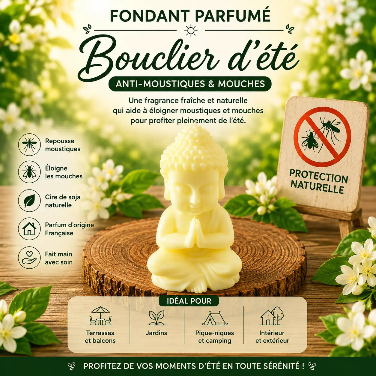 Fondant parfumé Bouclier d’Été anti moustique anti mouche