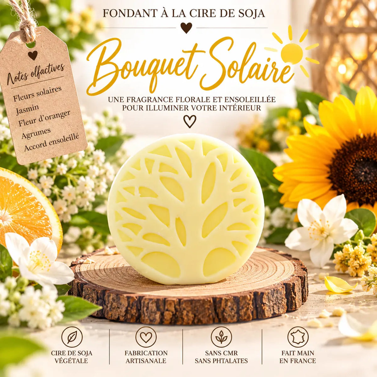 Fondants Parfumés Bouquet Solaire à la Cire de Soja La Casa Del José