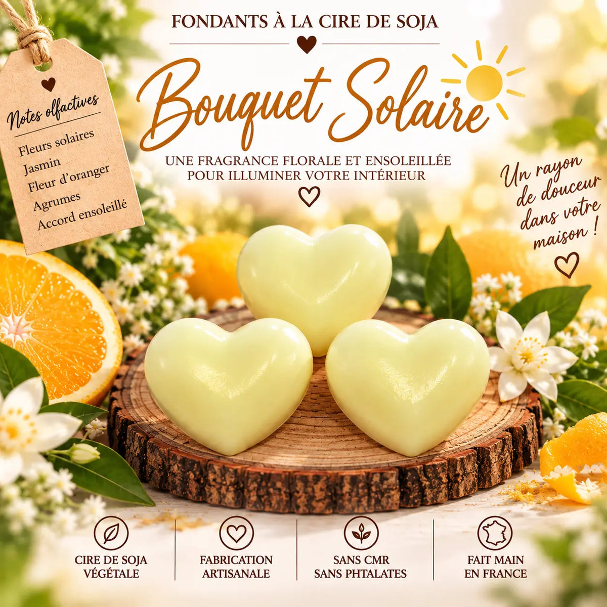 Fondants Parfumés Bouquet Solaire à la Cire de Soja La Casa Del José