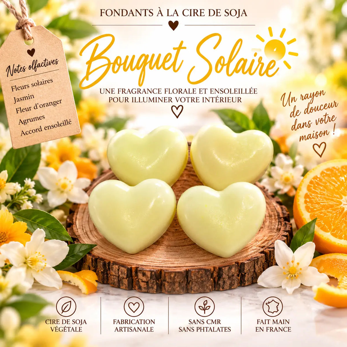 Fondants Parfumés Bouquet Solaire à la Cire de Soja La Casa Del José