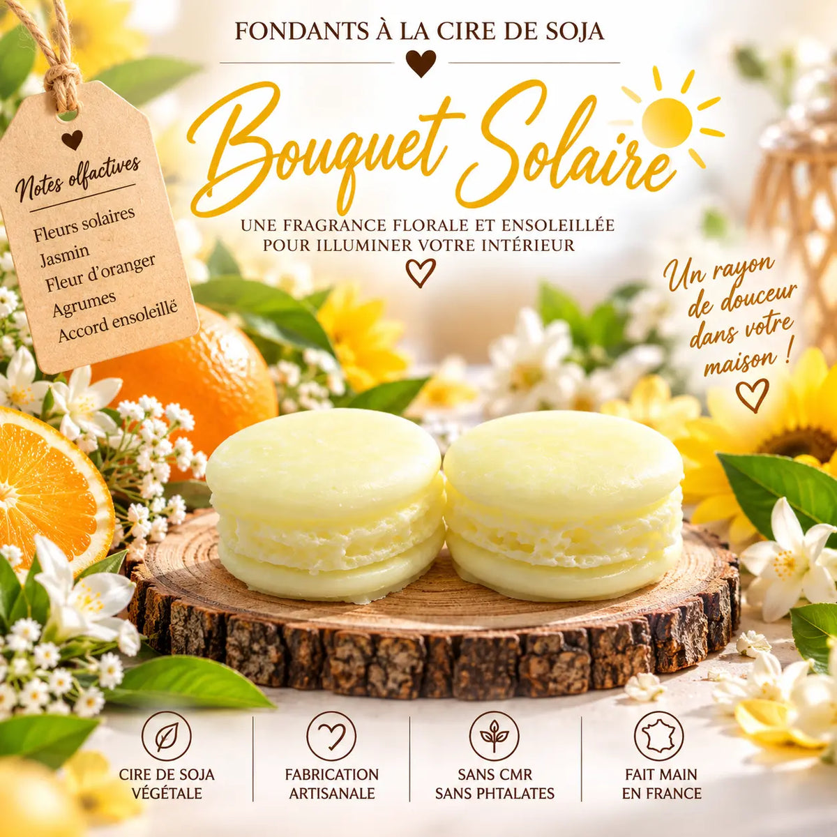 Fondants Parfumés Bouquet Solaire à la Cire de Soja La Casa Del José