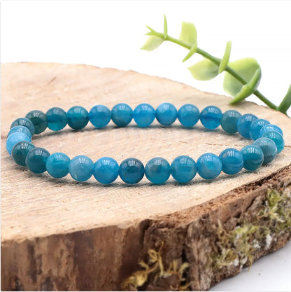 Bracelet en apatite bleue A+ – Clarté Émotionnelle & Communication La Casa Del José