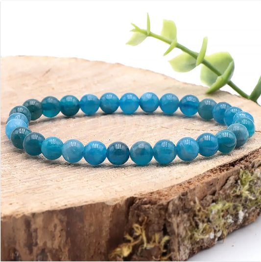 Bracelet en apatite bleue A+ – Clarté Émotionnelle & Communication La Casa Del José