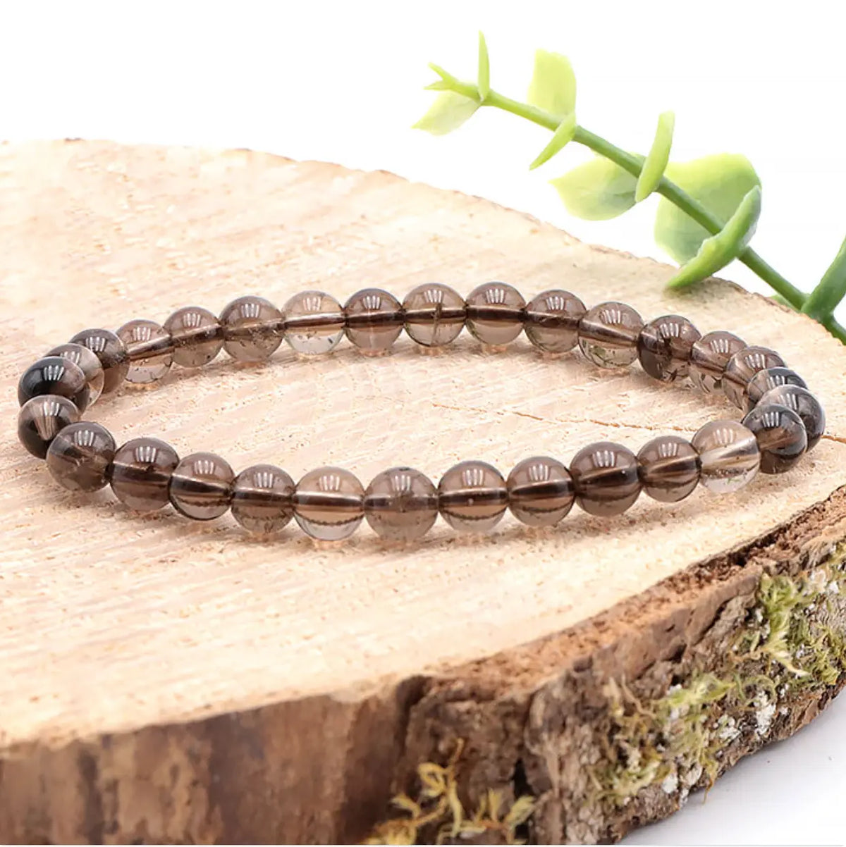 🌫️ Bracelet "Ancrage & Lucidité" – Cristal de Roche Fumé AA ou A La Casa Del José