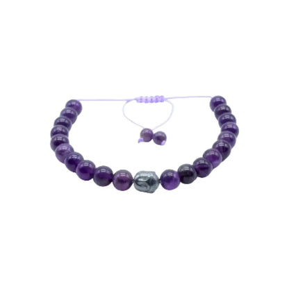 Bracelet Ajustable en Améthyste - Perles 8mm La Casa Del José