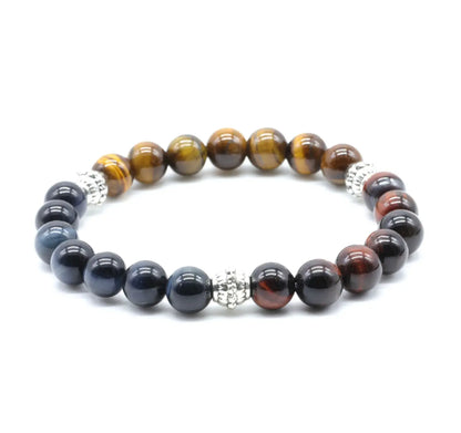 Bracelet "Triple Protection" 3 Œils Naturels - Perles 8mm La Casa Del José