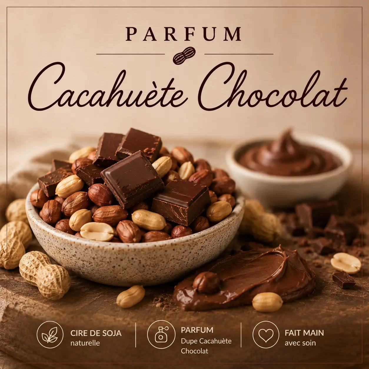 Fondants Parfumés Cacahuète Chocolat Cire de Soja La Casa Del José