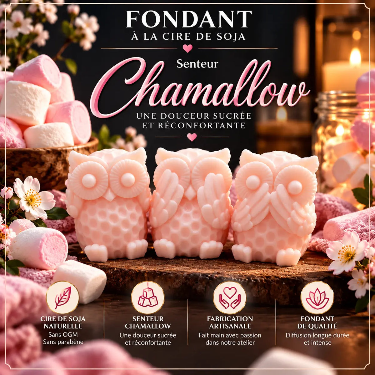 Fondant parfumé Chamallow en cire de soja La Casa Del José