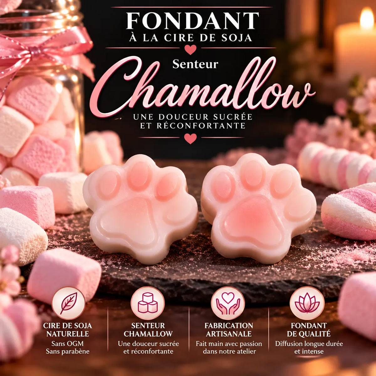 Fondant parfumé Chamallow en cire de soja La Casa Del José
