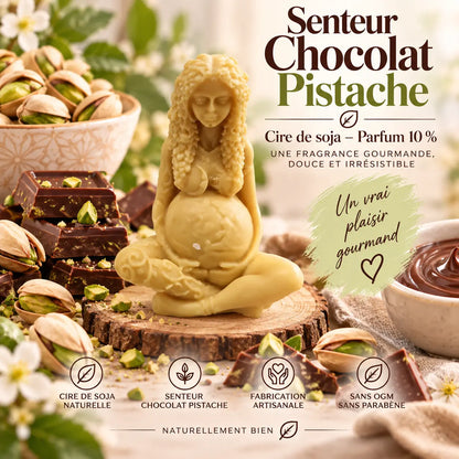 Fondant parfumé Chocolat Pistache en cire de soja – senteur gourmande chocolat et pistache pour brûle-parfum – La Casa del José