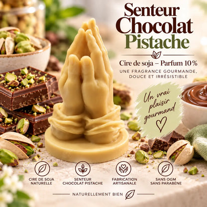 Fondant parfumé Chocolat Pistache en cire de soja – senteur gourmande chocolat et pistache pour brûle-parfum – La Casa del José