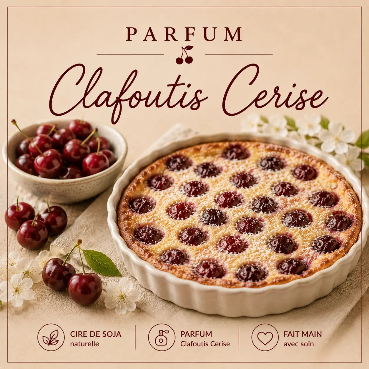 Fondant Parfumé "Clafoutis Gourmand" – Douceur d’Antan Canouto
